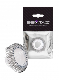 Эластичное эрекционное кольцо с длинными черными «ресничками» - Sextaz - в Пушкино купить с доставкой