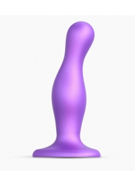 Фиолетовая насадка Strap-On-Me Dildo Plug Curvy size M - Strap-on-me - купить с доставкой в Пушкино