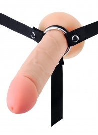Мужской полый страпон на регулируемых ремешках - 22 см. - Sex Expert - купить с доставкой в Пушкино