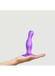 Фиолетовая насадка Strap-On-Me Dildo Plug Curvy size S - Strap-on-me - купить с доставкой в Пушкино