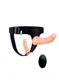 Женский страпон с 2 насадками, вибрацией и пультом ДУ - Erowoman-Eroman - купить с доставкой в Пушкино