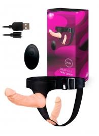 Женский страпон с 2 насадками, вибрацией и пультом ДУ - Erowoman-Eroman - купить с доставкой в Пушкино