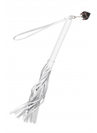 Белая кожаная плеть - 50 см. - Pecado - купить с доставкой в Пушкино