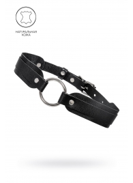 Черный кожаный чокер-ошейник со скруглёнными углами - Pecado - купить с доставкой в Пушкино