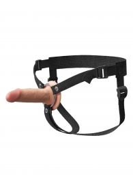 Телесный пустотелый фаллопротез 5’’ Hollow Silicone Strap-On - 14 см. - Pipedream - купить с доставкой в Пушкино