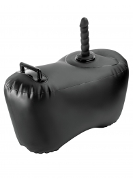 Черное надувное кресло с платформой для фиксации дилдо Body Dock Inflatable Love Seat - Pipedream - купить с доставкой в Пушкино