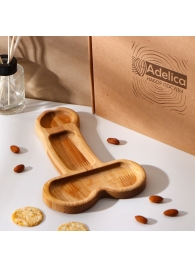 Деревянное блюдо для подачи в форме члена (25 х 16,5 х 1,7 см) - Сима-Ленд - купить с доставкой в Пушкино