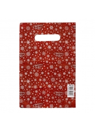 Красный подарочный новогодний пакет с вырубной ручкой (20х30 см) - Сима-Ленд - купить с доставкой в Пушкино