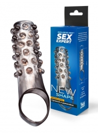 Дымчатая насадка на пенис с выпуклостями - 11 см. - Sex Expert - в Пушкино купить с доставкой