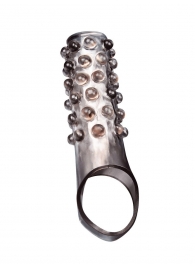 Дымчатая насадка на пенис с выпуклостями - 11 см. - Sex Expert - в Пушкино купить с доставкой