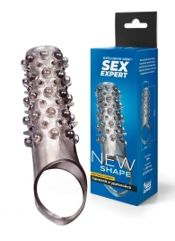 Дымчатая насадка на пенис с шипами и выпуклостями - 12 см. - Sex Expert - в Пушкино купить с доставкой