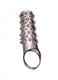 Дымчатая насадка на пенис с шипами и выпуклостями - 12 см. - Sex Expert - в Пушкино купить с доставкой