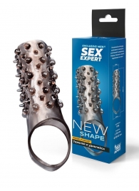 Дымчатая насадка на пенис с шипами и выпуклостями - 12,5 см. - Sex Expert - в Пушкино купить с доставкой