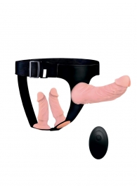 Женский страпон с 3 насадками и вибрацией - Erowoman-Eroman - купить с доставкой в Пушкино