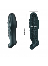 Серая силиконовая насадка на пенис с подхватом Manwan Ryzer - Manwan - в Пушкино купить с доставкой