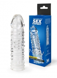 Прозрачная закрытая насадка на пенис - 17 см. - Sex Expert - в Пушкино купить с доставкой