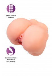 Реалистичный мастурбатор в форме попки с 2 любовными входами - No Name - в Пушкино купить с доставкой