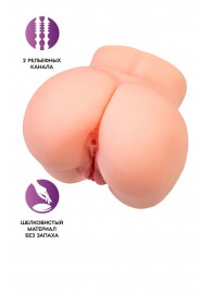 Реалистичный мастурбатор в форме попки с двумя любовными входами - No Name - в Пушкино купить с доставкой