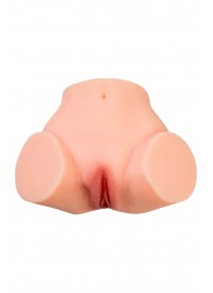 Телесный реалистичный мастурбатор-полуторс с 2 любовными входами - No Name - в Пушкино купить с доставкой