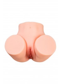 Телесный мастурбатор в форме попки с 2 любовными входами - No Name - в Пушкино купить с доставкой