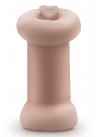 Телесный люминесцентный двусторонний мастурбатор Tasha - Blush Novelties - в Пушкино купить с доставкой