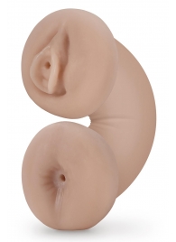 Телесный люминесцентный двусторонний мастурбатор Tasha - Blush Novelties - в Пушкино купить с доставкой