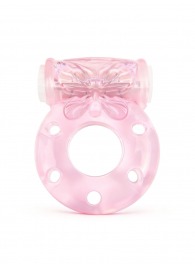 Розовое эрекционное виброкольцо с бабочкой - 1137 - в Пушкино купить с доставкой