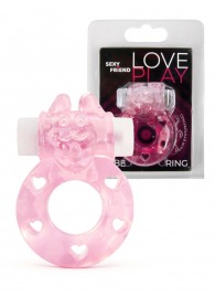 Розовое эрекционное виброкольцо в форме зайчика - 1137 - в Пушкино купить с доставкой