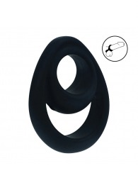 Черное эрекционное кольцо Double Ergo Silicone Cockring - Shots Media BV - в Пушкино купить с доставкой