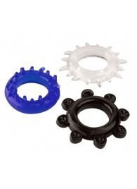 Набор из 3 эрекционных колец разного цвета и рельефа - Boys of Toys - в Пушкино купить с доставкой