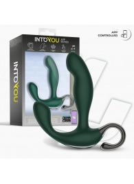 Зеленый вибромассажёр простаты Greeny - 12,8 см. - Intoyou - в Пушкино купить с доставкой