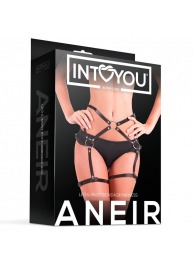 Черные стрепы на бёдра Aneir - Intoyou - купить с доставкой в Пушкино