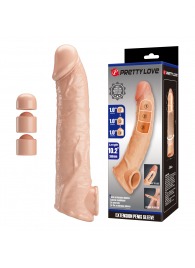 Телесный фаллоудлинитель с подхватом мошонки Silas - 26 см. - Baile - в Пушкино купить с доставкой