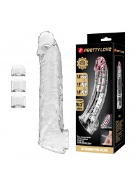 Прозрачный фаллоудлинитель с подхватом мошонки Silas - 26 см. - Baile - в Пушкино купить с доставкой