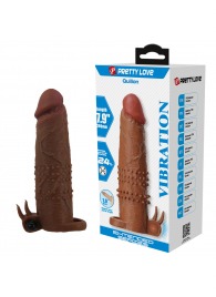 Коричневая насадка на пенис Quillon - 20 см. - Baile - в Пушкино купить с доставкой