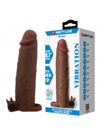 Коричневая насадка на пенис Xerxes - 22 см. - Baile - в Пушкино купить с доставкой