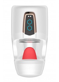 Белый мастурбатор с язычком и возвратно-поступательными движениями - Secwell - в Пушкино купить с доставкой