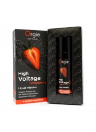 Жидкий вибратор Orgie High Voltage Strawberry - 15 мл. - ORGIE - купить с доставкой в Пушкино
