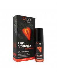 Жидкий вибратор Orgie High Voltage Strawberry - 15 мл. - ORGIE - купить с доставкой в Пушкино