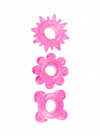 Комплект из 3 розовых эрекционных колец - Erowoman-Eroman - в Пушкино купить с доставкой