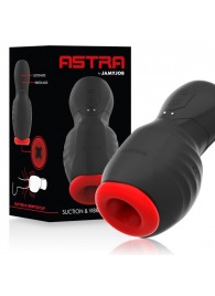 Черно-красный мастурбатор с вибрацией и всасыванием - JAMYJOB - в Пушкино купить с доставкой