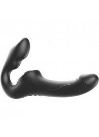 Черный безремневой страпон с 3 моторами - Ibiza - купить с доставкой в Пушкино