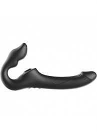 Черный безремневой страпон с 3 моторами - Ibiza - купить с доставкой в Пушкино