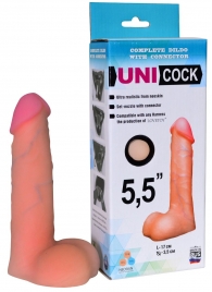 Фаллическая насадка Харнесс UNICOCK 5,5  - 17 см. - LOVETOY (А-Полимер) - купить с доставкой в Пушкино