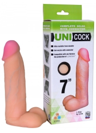 Фаллическая насадка Харнесс UNICOCK 7  - 19 см. - LOVETOY (А-Полимер) - купить с доставкой в Пушкино