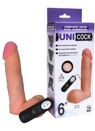 Фаллическая насадка Харнесс UNICOCK 6  с вибрацией - 18 см. - LOVETOY (А-Полимер) - купить с доставкой в Пушкино