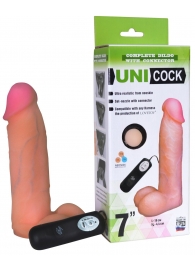Фаллическая насадка Харнесс UNICOCK 7  с вибрацией - 19 см. - LOVETOY (А-Полимер) - купить с доставкой в Пушкино