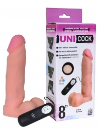 Фаллическая насадка Харнесс UNICOCK 8  с вибрацией - 20 см. - LOVETOY (А-Полимер) - купить с доставкой в Пушкино