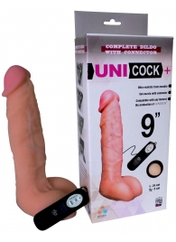 Фаллическая насадка Харнесс UNICOCK 9  с вибрацией - 24 см. - LOVETOY (А-Полимер) - купить с доставкой в Пушкино