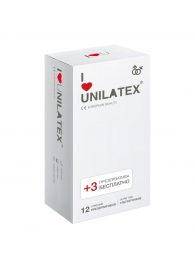 Ультратонкие презервативы Unilatex Ultra Thin - 12 шт. + 3 шт. в подарок - Unilatex - купить с доставкой в Пушкино